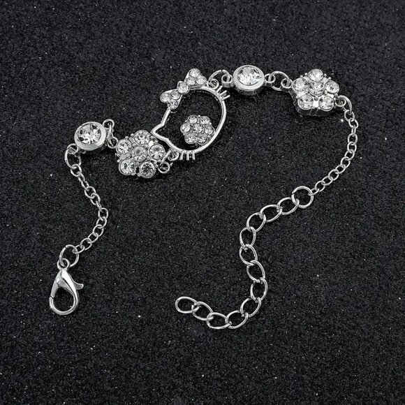 Hello Kitty Silver Bracelet with Crystals - Picture 3 of 7